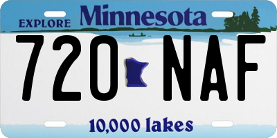 MN license plate 720NAF