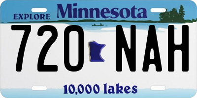 MN license plate 720NAH