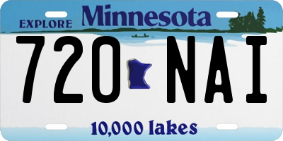 MN license plate 720NAI