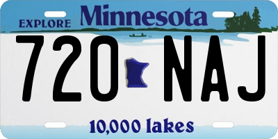 MN license plate 720NAJ