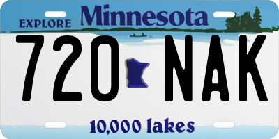 MN license plate 720NAK