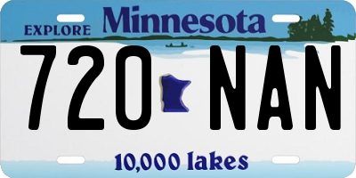 MN license plate 720NAN