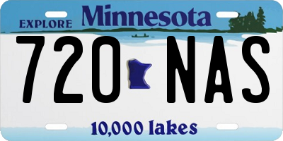 MN license plate 720NAS