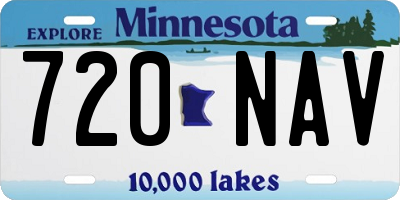 MN license plate 720NAV