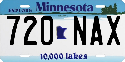 MN license plate 720NAX