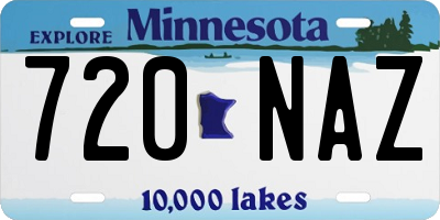 MN license plate 720NAZ