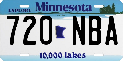 MN license plate 720NBA