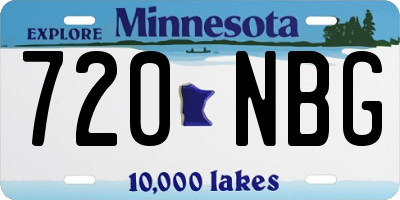 MN license plate 720NBG