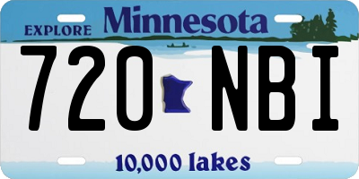MN license plate 720NBI