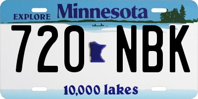 MN license plate 720NBK