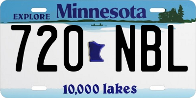 MN license plate 720NBL