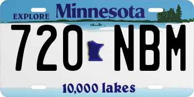 MN license plate 720NBM