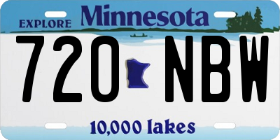 MN license plate 720NBW