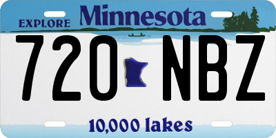 MN license plate 720NBZ