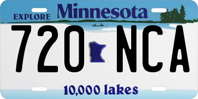 MN license plate 720NCA