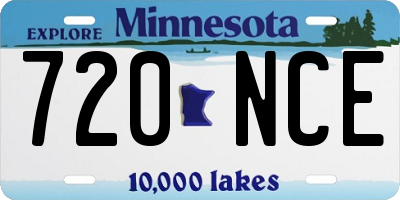 MN license plate 720NCE