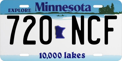 MN license plate 720NCF