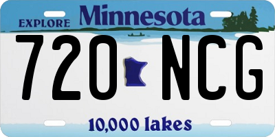 MN license plate 720NCG
