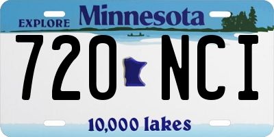 MN license plate 720NCI