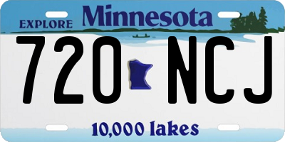 MN license plate 720NCJ