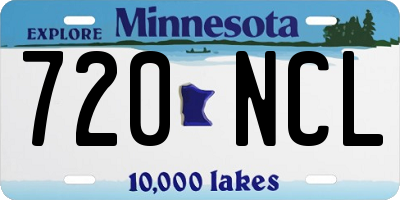 MN license plate 720NCL