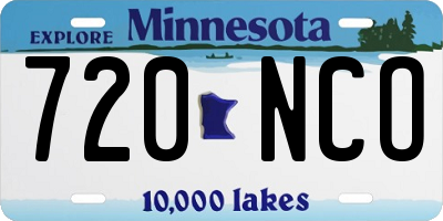 MN license plate 720NCO