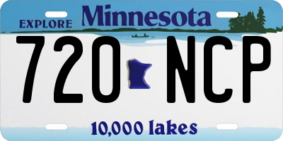 MN license plate 720NCP