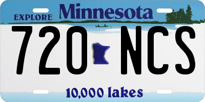 MN license plate 720NCS