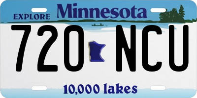 MN license plate 720NCU