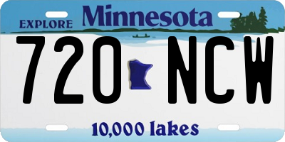 MN license plate 720NCW