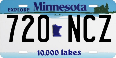 MN license plate 720NCZ