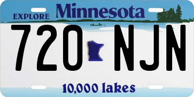MN license plate 720NJN