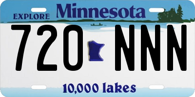 MN license plate 720NNN