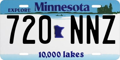 MN license plate 720NNZ