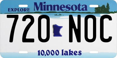 MN license plate 720NOC