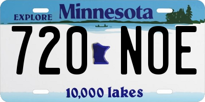 MN license plate 720NOE