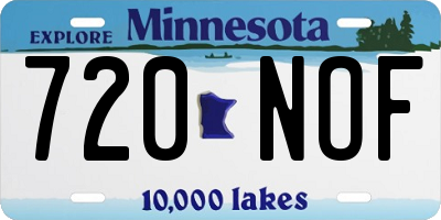 MN license plate 720NOF