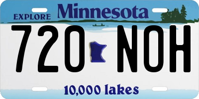 MN license plate 720NOH