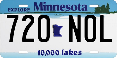 MN license plate 720NOL