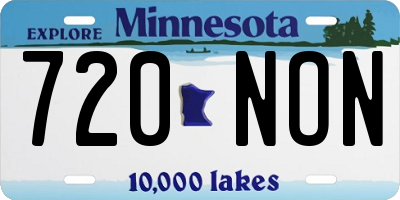MN license plate 720NON