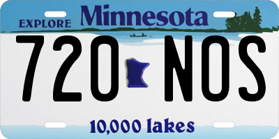 MN license plate 720NOS