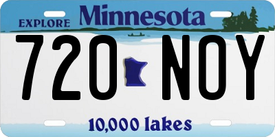 MN license plate 720NOY