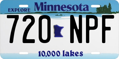 MN license plate 720NPF