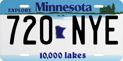 MN license plate 720NYE