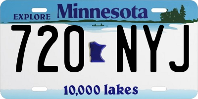 MN license plate 720NYJ