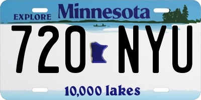 MN license plate 720NYU