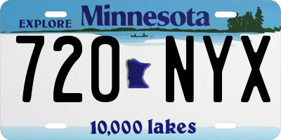 MN license plate 720NYX