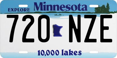 MN license plate 720NZE