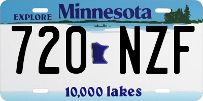 MN license plate 720NZF