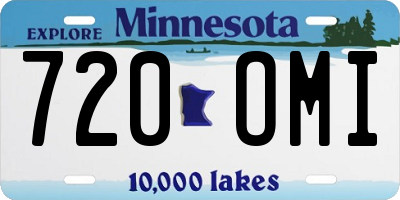 MN license plate 720OMI